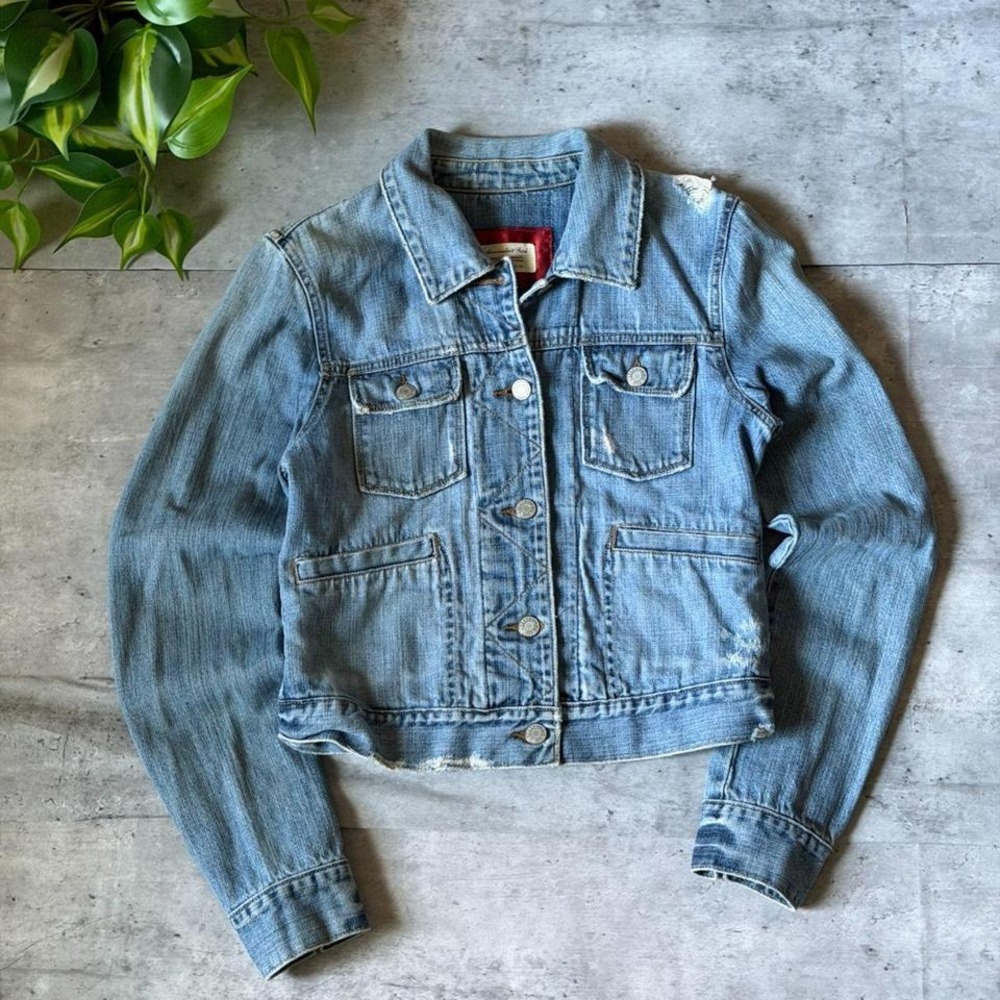 vintage y2k Abercrombie & fitch‎ cropped denim jacket